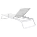 TROPIC ΞΑΠΛΩΣΤΡΑ ΜΕ ΜΠΡΑΤΣΑ WHITE/WHITE ΑΛΟΥΜ-ΠΟΛ/ΝΙΟΥ 210X72X31εκ.