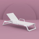 TROPIC ΞΑΠΛΩΣΤΡΑ ΜΕ ΜΠΡΑΤΣΑ WHITE/WHITE ΑΛΟΥΜ-ΠΟΛ/ΝΙΟΥ 210X72X31εκ.