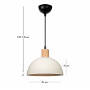 Φωτιστικό Οροφής Talis Megapap e27 Μεταλλικό Μονόφωτο Χρώμα Κρεμ Ø25x100εκ.