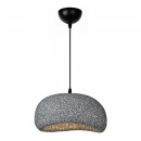 Φωτιστικό Οροφής Riven Megapap e27 Polyester Μονόφωτο Χρώμα Γκρι Ø35x80εκ.