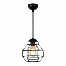 Φωτιστικό Οροφής Rilo Megapap e27 Μεταλλικό Μονόφωτο Χρώμα Μαύρο Ø16x100εκ.