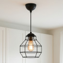 Φωτιστικό Οροφής Rilo Megapap e27 Μεταλλικό Μονόφωτο Χρώμα Μαύρο Ø16x100εκ.