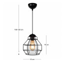 Φωτιστικό Οροφής Rilo Megapap e27 Μεταλλικό Μονόφωτο Χρώμα Μαύρο Ø16x100εκ.