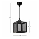 Φωτιστικό Οροφής Kivo Megapap e27 Μεταλλικό Μονόφωτο Χρώμα Μαύρο Ø16x120εκ.