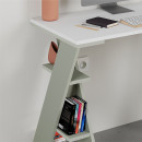 Γραφείο Εργασίας Papillon Megapap Χρώμα ash Green - Λευκό 106x50x75εκ