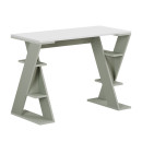 Γραφείο Εργασίας Papillon Megapap Χρώμα ash Green - Λευκό 106x50x75εκ