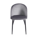 RIO GREY VELVET ΥΦΑΣΜΑ ΚΑΡΕΚΛΑ ΜΕΤΑΛΛΙΚΗ 50X52X81εκ.