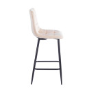 NORA BEIGE VELVET ΥΦΑΣΜΑ 65εκ. ΣΚΑΜΠΟ ΜΕΤΑΛΛΙΚΟ 45X41X65-99εκ.