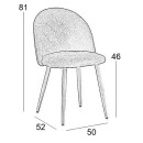 RIO BEIGE VELVET ΥΦΑΣΜΑ ΚΑΡΕΚΛΑ ΜΕΤΑΛΛΙΚΗ 50X52X81εκ.