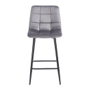 NORA GREY VELVET ΥΦΑΣΜΑ 65εκ. ΣΚΑΜΠΟ ΜΕΤΑΛΛΙΚΟ 45X41X65-99εκ.