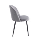 RIO GREY VELVET ΥΦΑΣΜΑ ΚΑΡΕΚΛΑ ΜΕΤΑΛΛΙΚΗ 50X52X81εκ.