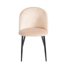 RIO BEIGE VELVET ΥΦΑΣΜΑ ΚΑΡΕΚΛΑ ΜΕΤΑΛΛΙΚΗ 50X52X81εκ.