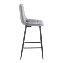 NORA GREY VELVET ΥΦΑΣΜΑ 65εκ. ΣΚΑΜΠΟ ΜΕΤΑΛΛΙΚΟ 45X41X65-99εκ.