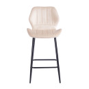 DYLAN BEIGE VELVET ΥΦΑΣΜΑ 65εκ. ΣΚΑΜΠΟ ΜΕΤΑΛΛΙΚΟ 46X45X65-95εκ.