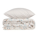 Σετ Παπλωματοθήκη Lendell Cotton box 3 τμχ Μονή (160x220) Χρώμα Μέντα - Λευκό