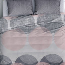 Σετ Παπλωματοθήκη Leron Cotton box 4 τμχ Διπλή (200x220) Χρώμα Γκρι