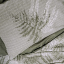 Σετ Παπλωματοθήκη Frond Cotton box 4 τμχ Διπλή (200x220) Χρώμα Χακί