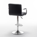 Σκαμπό Bar ArteLibre RANCOR Με Πλάτη Πτυσσόμενο Μαύρο PVC/Μέταλλο 51x50x83-105cm