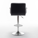 Σκαμπό Bar ArteLibre RANCOR Με Πλάτη Πτυσσόμενο Μαύρο PVC/Μέταλλο 51x50x83-105cm