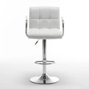 Σκαμπό Bar ArteLibre DOKK Με Πλάτη Πτυσσόμενο Λευκό PU/Μέταλλο 52x56x94-115cm