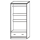 Ντουλάπα Δίφυλλη ArteLibre SOLVI Με Καθρέπτη Φυσικό Μοριοσανίδα 60x33x180cm