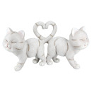 Φιγούρα Γάτα 'Kitten' Πολυρεζίνη Γκρι 7.5x20x11cm 2Τμχ