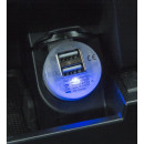 Φορτιστής Αυτοκινήτου Με 2 USB Θύρες 1Ah/2.1Ah Και Φως LED Σε 2 Χρώματα