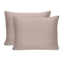 Μαξιλαροθήκες Ύπνου Tonne Cotton box σετ 2 τμχ Χρώμα Μπεζ 50x70εκ.