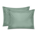 Μαξιλαροθήκες Ύπνου Tonne Cotton box σετ 2 τμχ Χρώμα Πράσινο 50x70+5εκ.
