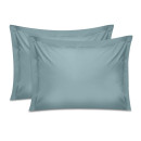 Μαξιλαροθήκες Ύπνου Tonne Cotton box σετ 2 τμχ Χρώμα Μπλε 50x70+5εκ.