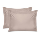 Μαξιλαροθήκες Ύπνου Tonne Cotton box σετ 2 τμχ Χρώμα Μπεζ 50x80+5εκ.