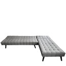 Καναπές Κρεβάτι Γωνιακός ArteLibre MAGUS Γκρι Ύφασμα 254x77/163x74cm