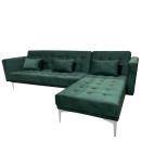 Καναπές Κρεβάτι Γωνιακός ArteLibre ARION Πράσινο Ύφασμα 244x162x84cm