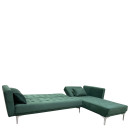 Καναπές Κρεβάτι Γωνιακός ArteLibre ARION Πράσινο Ύφασμα 244x162x84cm