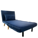 Πολυθρόνα ArteLibre ALFHARD Μπλε Ύφασμα 77x80x79cm