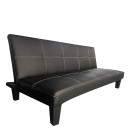Καναπές Κρεβάτι Τριθέσιος ArteLibre ERYNDOR Μαύρο PU 186x90x82cm