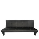 Καναπές Κρεβάτι Τριθέσιος ArteLibre ERYNDOR Μαύρο PU 186x90x82cm