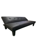 Καναπές Κρεβάτι Τριθέσιος ArteLibre NAHELE Μαύρο PU 179x82.5x78cm