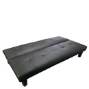 Καναπές Κρεβάτι Τριθέσιος ArteLibre NAHELE Μαύρο PU 179x82.5x78cm