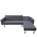 Καναπές Κρεβάτι Γωνιακός ArteLibre OBERON Γκρι Ύφασμα 240x102/175x40cm
