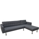 Καναπές Κρεβάτι Γωνιακός ArteLibre OBERON Γκρι Ύφασμα 240x102/175x40cm
