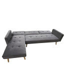 Καναπές Κρεβάτι Γωνιακός ArteLibre EMILIA Γκρι Ύφασμα 267x153x85cm