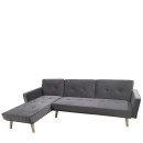 Καναπές Κρεβάτι Γωνιακός ArteLibre EMILIA Γκρι Ύφασμα 267x153x85cm