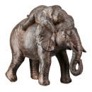 Figure Elephant Synthetic Resin Brown 2 Assorted 18X10X20Cm 18X10X20Cm