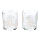 Φανάρι Καταιγίδας ArteLibre Namaste Διάφανο Γυαλί 8cm Σε 2 Σχέδια