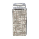 Κηροπήγιο 'Boston' Κεραμικό Ασημί/Λευκό 6x11.5x12.5cm