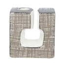 Κηροπήγιο 'Boston' Κεραμικό Ασημί/Λευκό 6x11.5x12.5cm