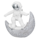 Figure Astronaut Poly White Silver Ποικιλία 3 φορές 11X5X12Cm 11X5X12Cm