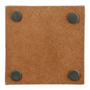 Σουβέρ Τετράγωνο ArteLibre Μαύρο/Καφέ/Λευκό Ξύλο 10x10cm Σετ 4Τμχ