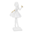 Φιγούρα Γυναίκα Πολύ Λευκό Χρυσό 11X11X24Cm 11X11X24Cm